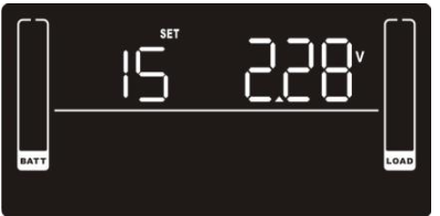 UPS Setting #15 Charger Float Voltage
