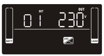 UPS Setting #1 Output Voltage