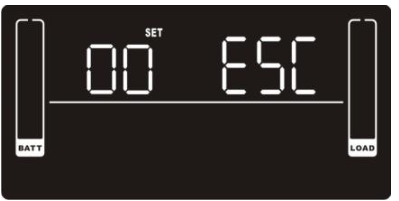 UPS Setting #00 Save and exit
